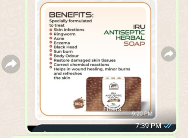 Iru Antiseptic Soap: Herbal Care for Skin Health - Image 2