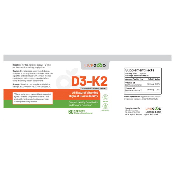 Vitamin D3-K2 Supplement: Bone, Immunity & Heart Health Support - Image 2